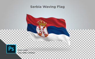 Serbia Waving Flag - Illustration