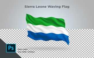 Sierra Leone Waving Flag - Illustration