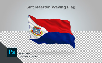 Sint Maarten Waving Flag - Illustration