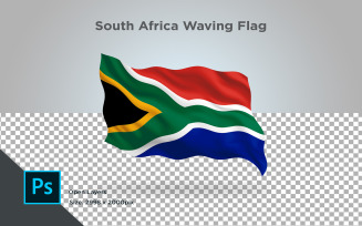 South Africa Waving Flag - Illustration