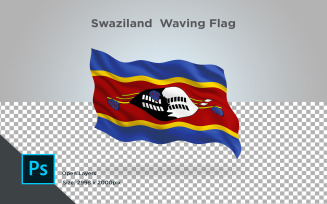 Swaziland Waving Flag - Illustration