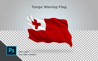 Tonga Waving Flag - Illustration
