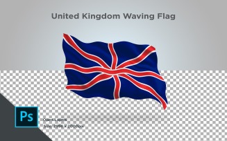 ﻿United Kingdom Waving Flag - Illustration