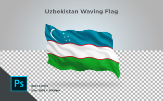 Uzbekistan Waving Flag - Illustration
