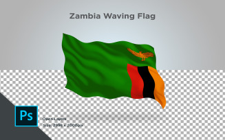 Zambia Waving Flag - Illustration