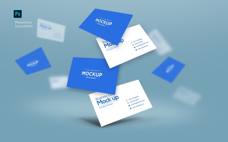 Business card falling mockup design template product mockup Product Mockup