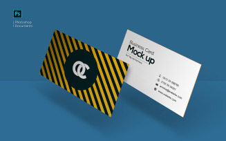 Business card flying mockup design template product mockup