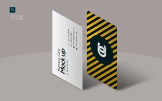 Business card standing mockup design template product mockup