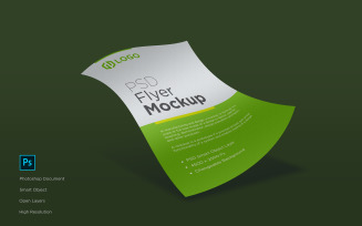 falling Flyer and Poster design Template product mockup