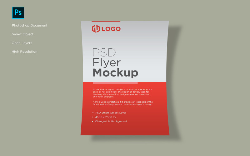 Flyer and poster curve mockup design product mockup Product Mockup