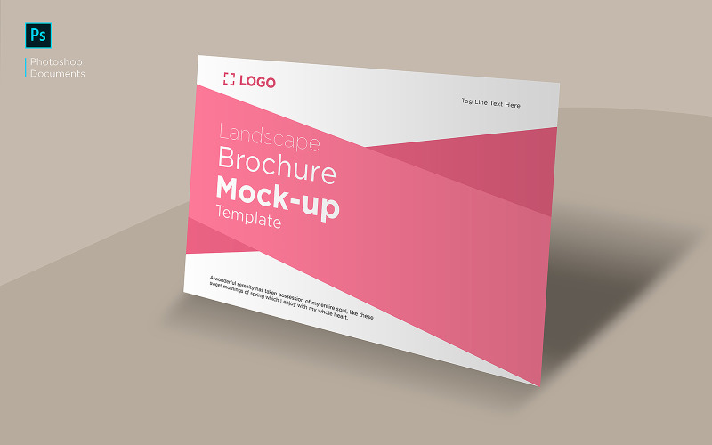 Landscape Brochure design Template product mockup Product Mockup
