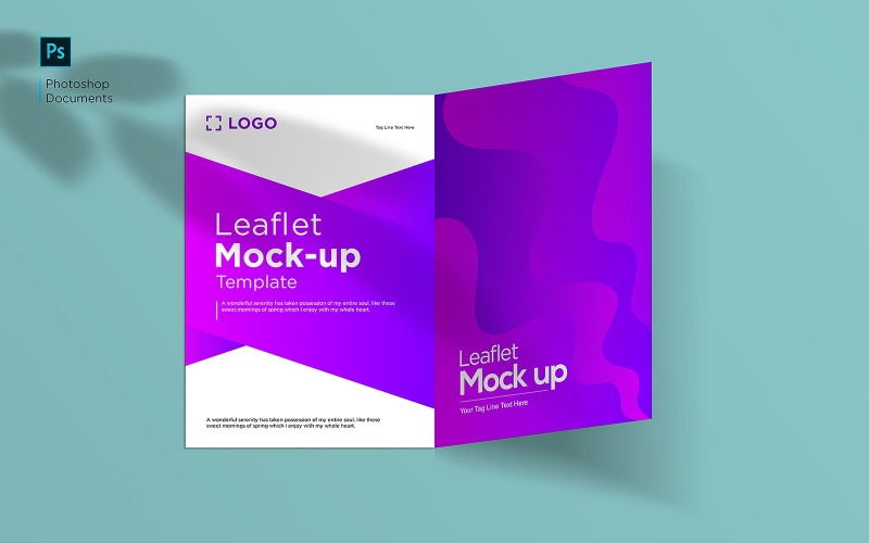 Leaflet design Template product mockup Product Mockup