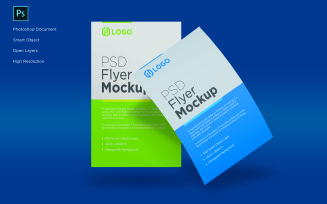 Two flying flyer and poster mockup design Template product mockup