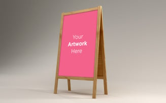 Blank A Stand Advertising Board design product mockup