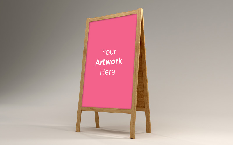 Blank A Stand Advertising Board design product mockup Product Mockup