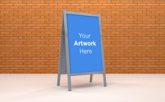 Blank A Stand Advertising Board product mockup