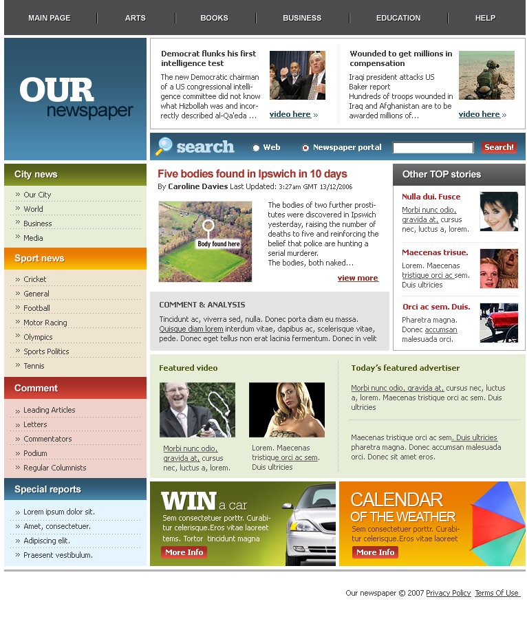 News Portal Website Template #14811