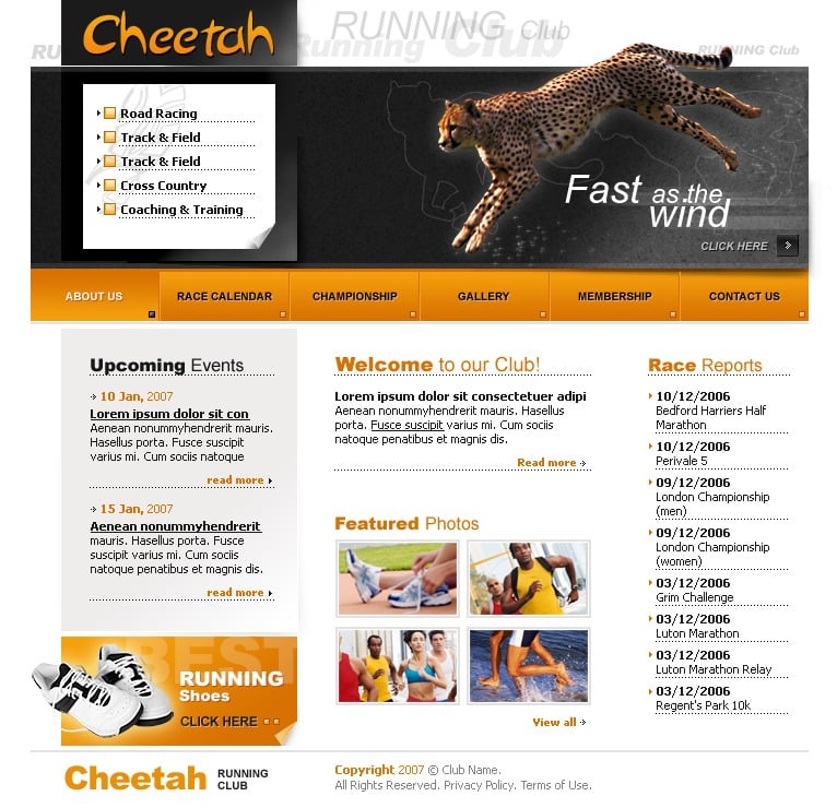 Running site Template 14806