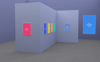 Art Gallery Frames with different view product mockup