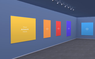 Art Gallery multi Frames 3D product mockup