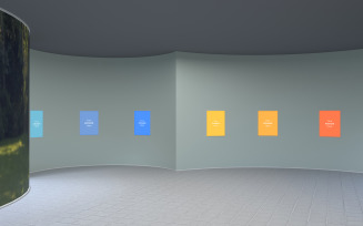 Art Gallery multi Frames 3D rendering product mockup