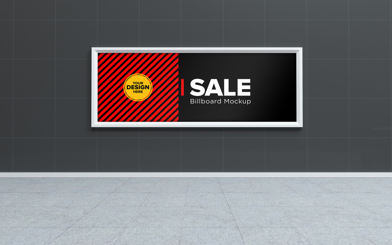 Blank advertising Billboard Train Station product mockup Product Mockup
