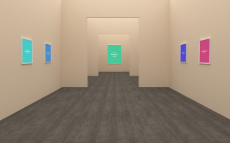 Large Art Gallery Frames 3D product mockup