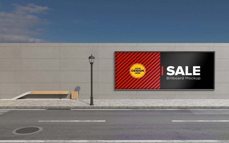 Outdoor Street Wall Billboard product mockup Product Mockup