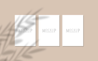 Plant Shadow on three frame Template product mockup