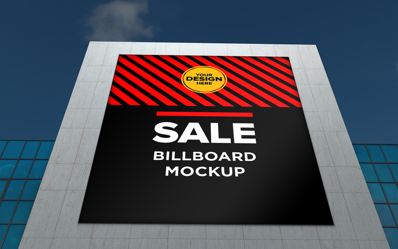 Shopping center entrance blank billboard mockup product mockup Product Mockup