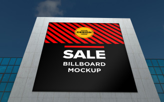 Shopping center entrance blank billboard mockup product mockup