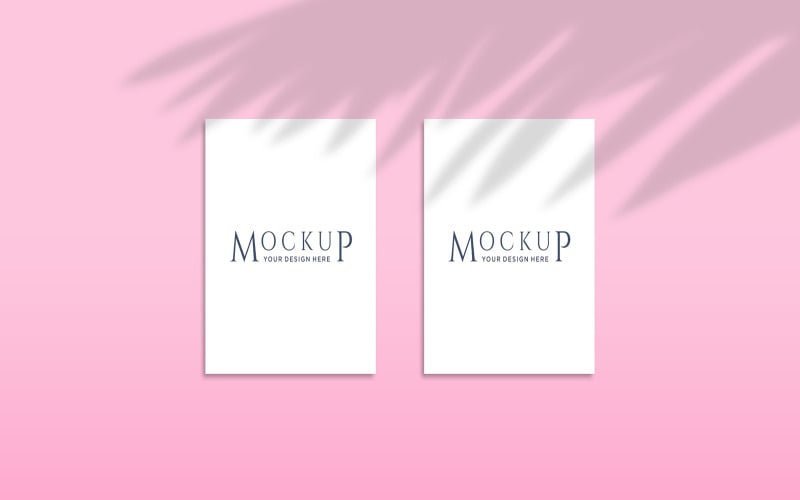 Two Frame Plant Shadow Template product mockup Product Mockup