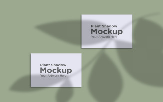 Blank Frame Mockup with leaf shadow Template product mockup