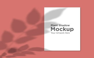 Empty Frame Mockup with Plant Shadow Background product mockup