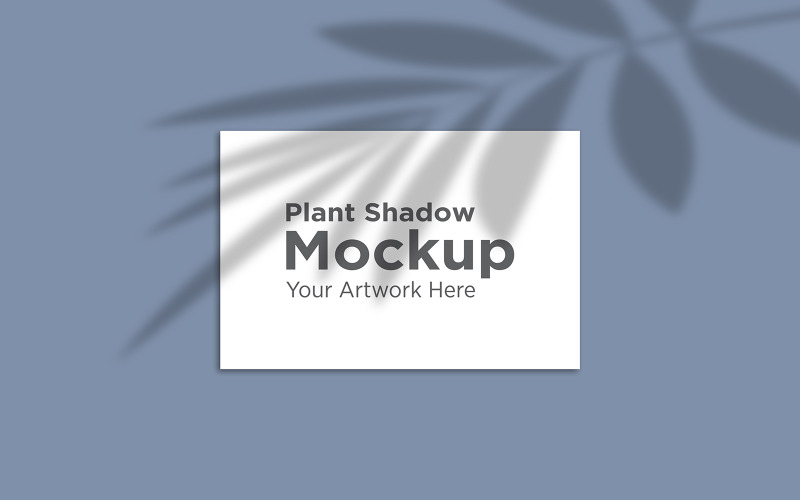 Landscape Empty Frame Mockup with Plant Shadow Background product mockup Product Mockup