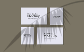 Leaf Shadow with collage frame Mockup Template product mockup