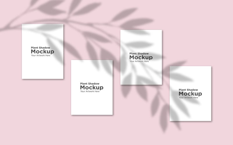 Leaf Shadow with Collage Frame Mockup Template product mockup Product Mockup