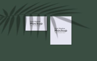 Palm Tree Leaf Shadow With Two Frame Mockup Background product mockup