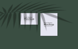 Palm Tree Leaf Shadow With Two Frame Mockup Background product mockup