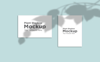 Plant Blur Shadow with 2 Frame Mockup Background product mockup