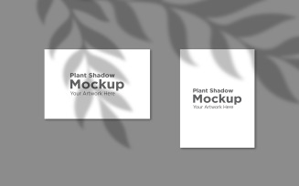 Plant Shadow 2 frame with transparent leaf Template product mockup