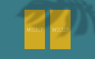 Plant Shadow with yellow two frames mockup product mockup