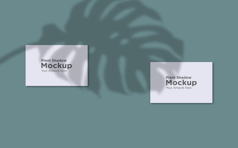 Two Empty Frame Mockup with Monstera Leaf Shadow Background product mockup Product Mockup