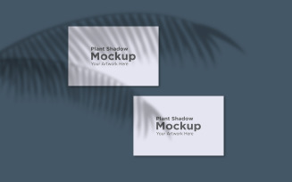 Two Frame Mockup with Palm Tree leaf Shadow Background product mockup