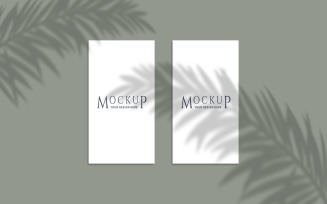 Two frame with blur plant shadow background product mockup