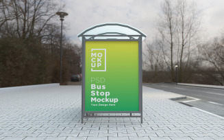 Bus Stop Billboard advertisement product mockup