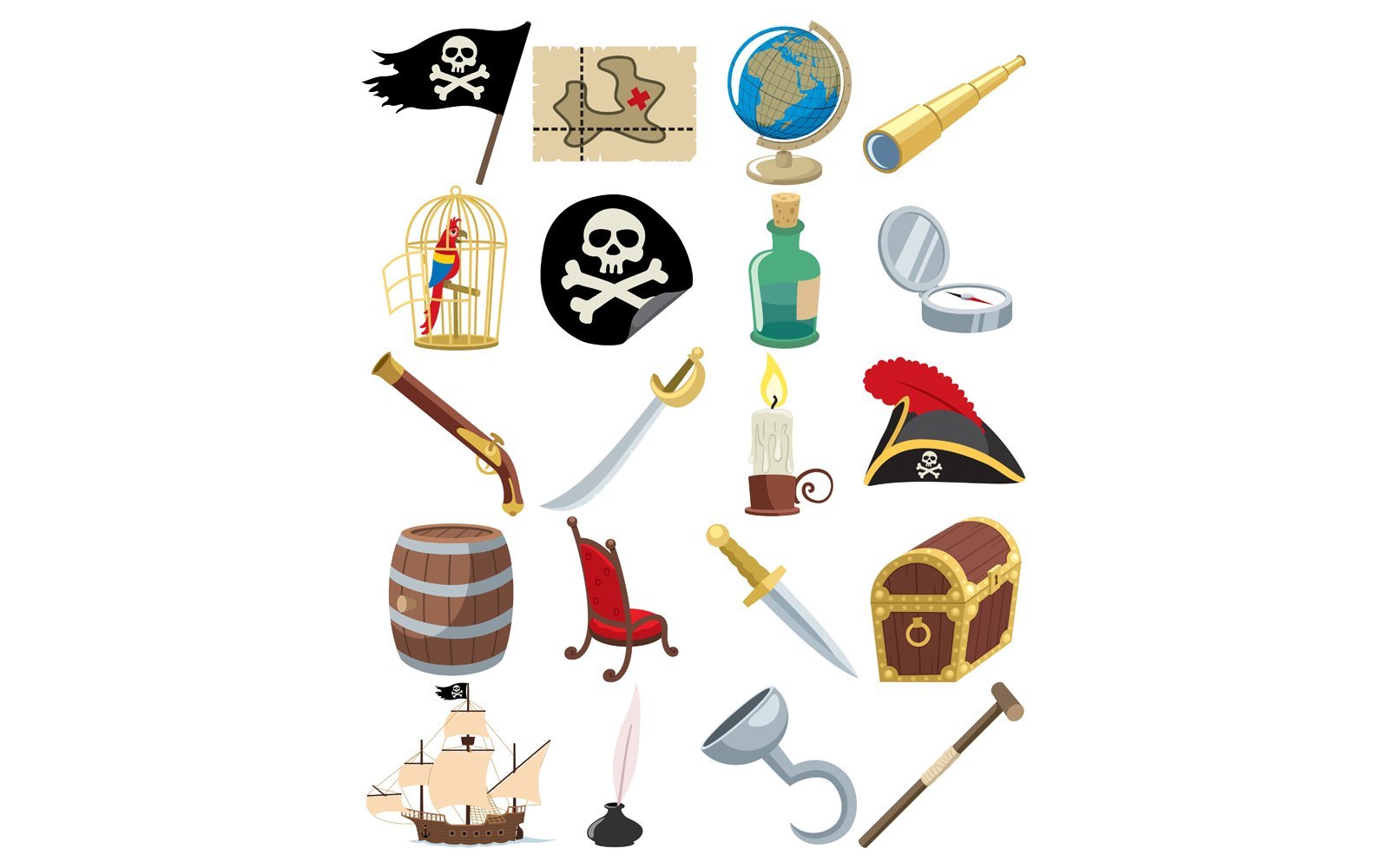 Kit Graphique #148308 Pirate Icons Divers Modles Web - Logo template Preview