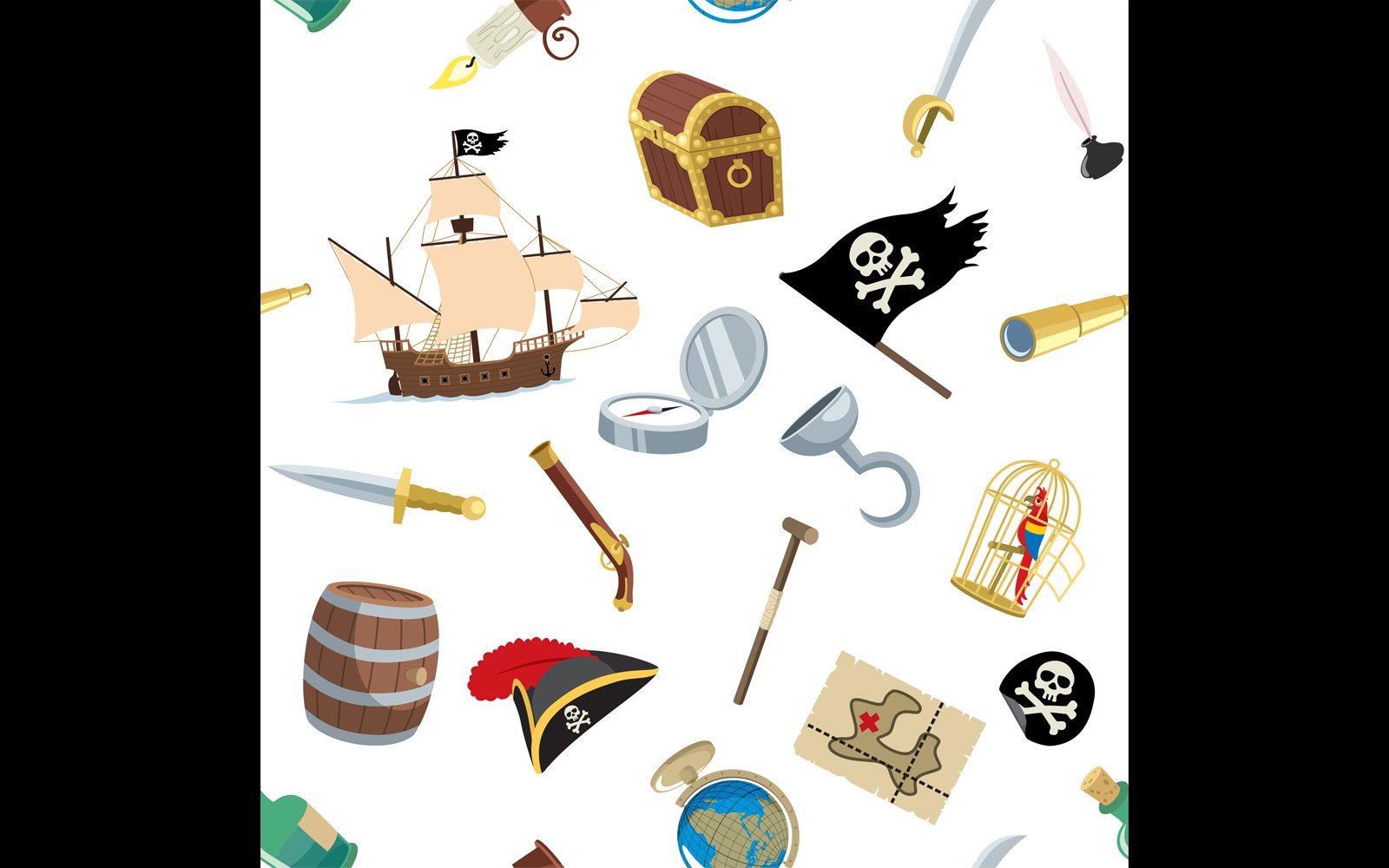 Kit Graphique #148334 Pirate Pattern Divers Modles Web - Logo template Preview