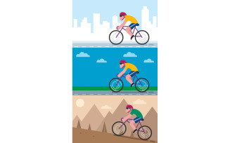 Cycling Backgrounds - Illustration