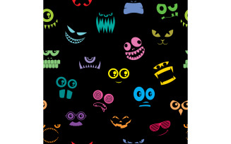Monsters Halloween Pattern - Illustration